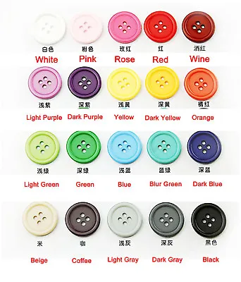 DIY 10-25mm Crafts Sewing 4-Hole Flat Resin Button For Blazers Shirts & Blouses • $1.19