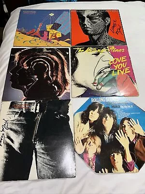 Vintage The Rolling Stones Vinyl: Lot Of 6 - Clean Records • $54.99