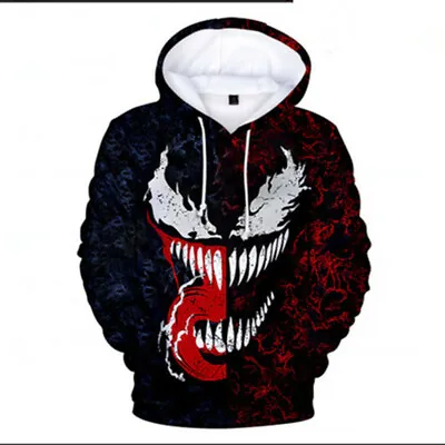 3D Printed Venom Movie Hoodie Sweatershirt Unisex Pullover Coat Tops Jacket Z • $26