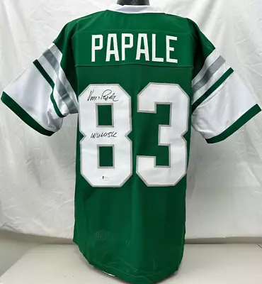 Vince Papale Signed Custom Green Player Jersey (XL) Invincible Insc Beckett 282 • $69.99