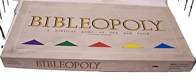 Vintage 1991 Bibleopoly Monopoly Game Christian Faith Bible Complete  Jesus • $14.97