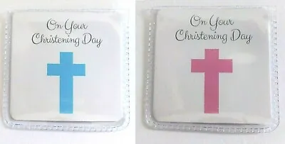 New Baby Boy Or Girl Lucky Sixpence Christening Gift Pink Or Blue -add To A Card • £1.99