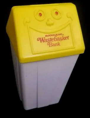 $14.95 • Buy Vintage 1975 McDonaldland Mcdonald's Wastebasket Bank Toy Plastic Trash Can