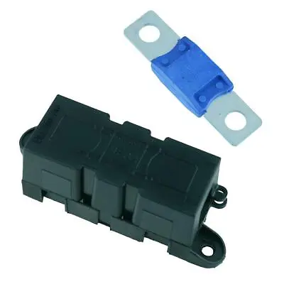 Panel Mount Inline Mega Fuse Holder + 200A Fuse Car Van Marine Truck 12V 24V • £13.19