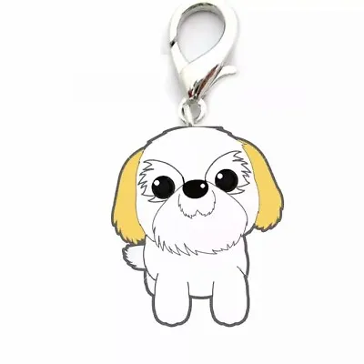 £3.25 • Buy Shih Tzu Dog Charm Zip Pull Bag Charm Crochet Counter Craft Gift