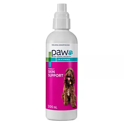 PAW Dermega Skin Support Dogs Omega 3 & 6 Oral Supplement Treatment 200ml  • $27.97