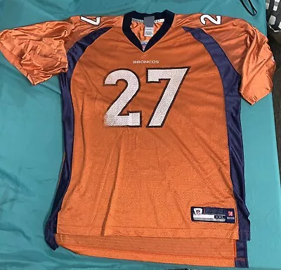 F7 Reebok NFL Denver Broncos Knowshon Moreno 27 Jersey Orange 2XL SKY UTE CASINO • $17.88