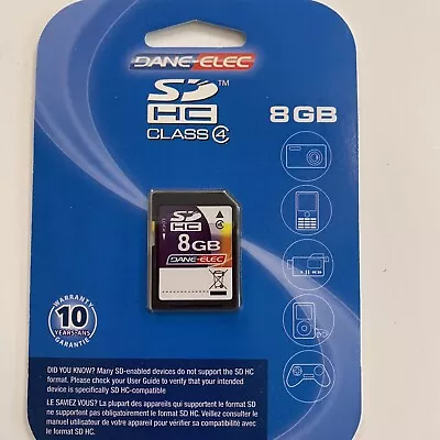 8 GB MicroSD Card HC Class 4 -  New In Packaging 10 Year Warranty • $35.35