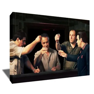 The Sopranos TONY SOPRANO Salute Poster Photo Painting Artwork On CANVAS Art • $36