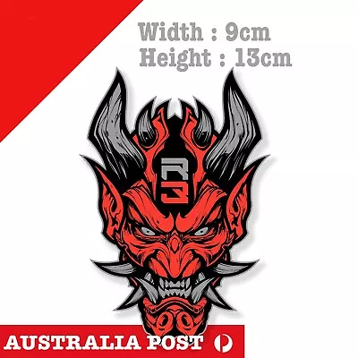 Oni Mask  JDM Red Mask Devil With Horn Car Laptop  Sticker • $6.85