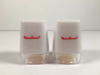 Vintage Moulinex Plastic  Salt And Pepper Pots Shakers Camping Caravan Picnic • £8.99