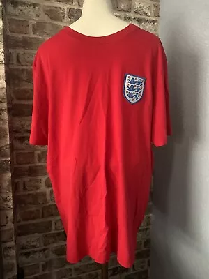 Official England Football T-Shirt - Red - Adult Size XXL - Badge - Short Sleeve • £7.99