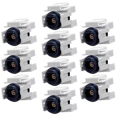 10x Toslink Digital Optical Audio Keystone Jack Couper Adapter Fiber SPDIF White • $43.67