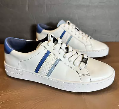 Michael Michael Kors Sneakers Women's Size 6.5 M Leather Irving Stripe Lace Up • $55.97