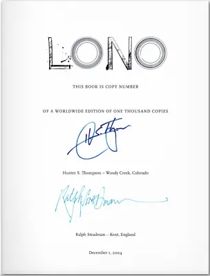 Hunter S. Thompson & Ralph Steadman Curse Of Lono Signed Limited Edition Taschen • £1650