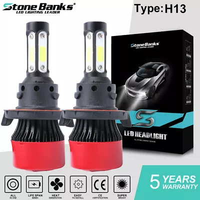 4 Sides H13 9008 2400W 360000LM RIDROID LED Headlight Bulb Kit Hi/Lo Beam 6000K • $11.99