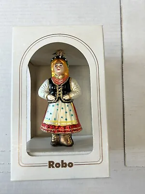 Robo Krakow Woman Hand Blown Ornament Made In Poland New In Box  • $19.99