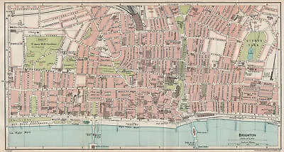 BRIGHTON. Vintage Town City Map Plan. Sussex 1930 Old Vintage Chart • £35