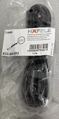 Hafele Loox 833.89.003 LED 2 Meter Power Cord For Driver 2 US Prong Plugs • $9.95