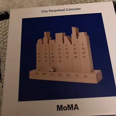 MoMA Perpetual Calendar Wood Buildings  Your Months Calendar In Blocks FREE 🎁 • $35