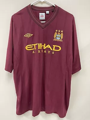 Umbro Manchester City Away 2012 2013 Shirt Jersey Size 52 XXL Maroon • $19.99