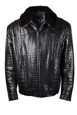 $125k ZILLI POROSUS CROCODILE LEATHER JACKET SILK LINED EU 60 US 50 FITS 56/46 • $40000