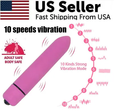 Women Mini Powerful Bullet Shape PINK 10 Speed Vibrating Full Body Massage • $4.99