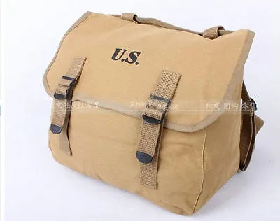 WWII WW2 US Army M1936 M36 Musette Field Bag Military Back Pack Haversack- US002 • $37.88