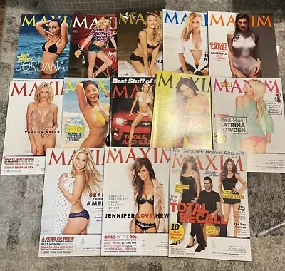 Maxim Magazines Lot Of 13 Issues 161-172 175 May 2011- April 2012 July/August • $0.99