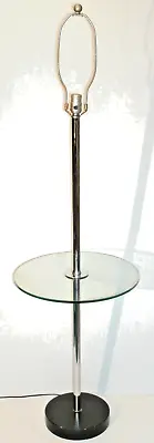 Vintage Mid Century Lighting 70's Mod Floor Lamp W/Table Chrome • $190