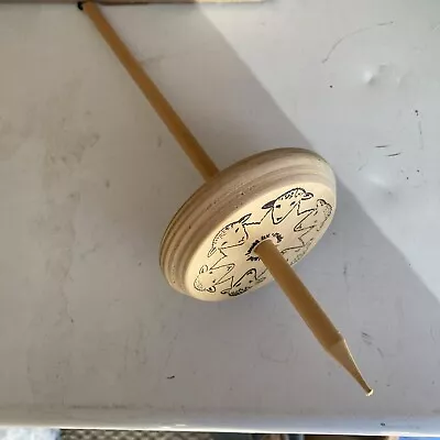 Louet Wooden Drop Yarn Spindle 11.5” Long W/Hook Mfg. Stamped With Sheep! • $22