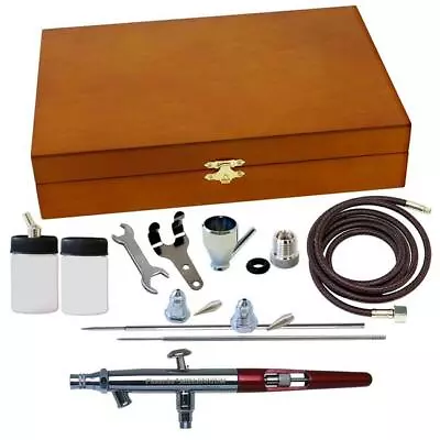 Paasche Airbrush MIL-3WC Wood Box Set With Mil All Three Heads • $123.03