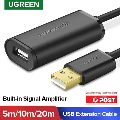$34.95 • Buy Ugreen USB 2.0 Extension Cable USB Active Amplifier Repeater Cable 5m 10m 