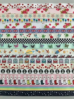 16mm HANDMADE DOG COLLAR / LEAD - STARS RAINBOW CHECKERS CAMPERVAN PENGUIN WELLY • £5.99