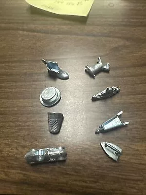Replacement Monopoly Tokens 8 Metal Movers Pawns Shoe Dog Car Ship Thimble Iron • $9.97