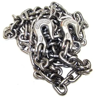 3/8  X 20ft H D Tow Chain With Hooks Towing Pulling Secure Truck Cargo Chains  • $58.99