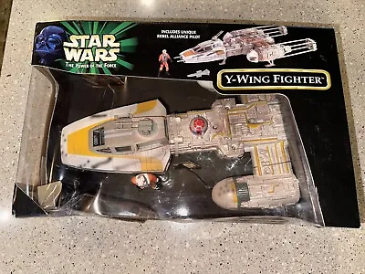 Star Wars Y-wing Fighter The Power Of The Force Potf2 Includes Rebel Pilot • $139.99