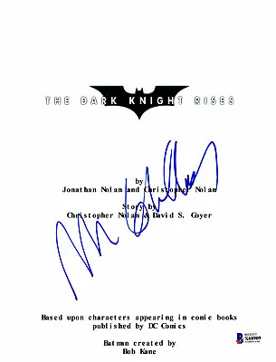 Marion Cotillard Signed Autograph The Dark Knight Rises Full Script Beckett Bas  • $300