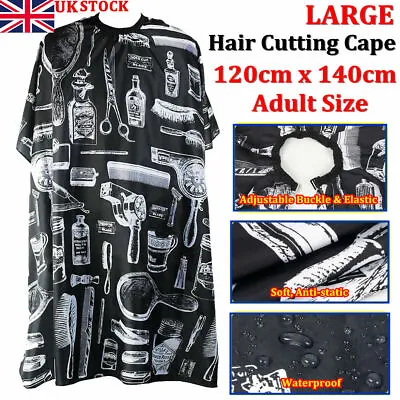 £3.79 • Buy Professional Hair Cutting Gown Salon Barber Hairdressing Cape Unisex Apron Uk