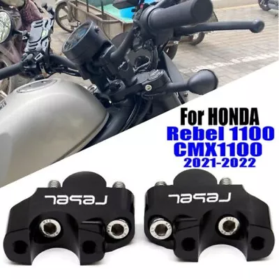 Handlebar Risers Fat Bar Riser CNC For Honda CMX 1100 Rebel100 2021-2022 • $26.99