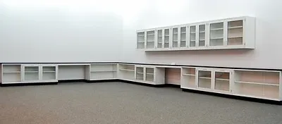 Laboratory 36' Base & 15' Wall Cabinets W/ Desk &  Countertops / E1-027 • $16860