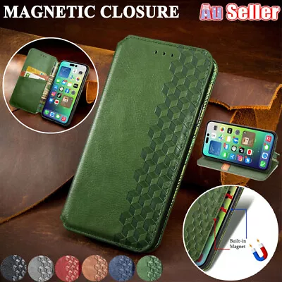 Magnetic Wallet Leather Flip Cover For IPhone 15 14 13 12 11 Pro Max XR 8 7 Plus • $13.29