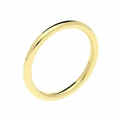 9ct Yellow Gold 2mm Halo Wedding Ring - 2.0g • $284.53