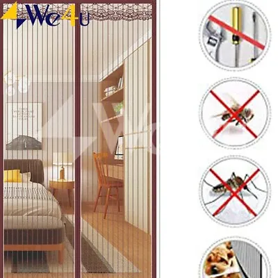 Magic Curtain Door Mesh Magnetic Fastening Mosquito Fly Bug Insect Net Screen UK • £5.99