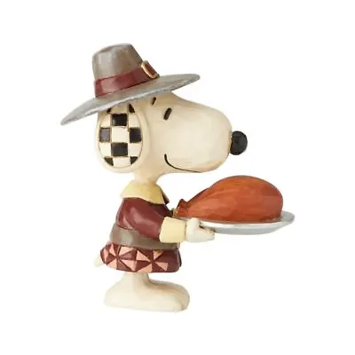 Jim Shore Peanuts Snoopy Pilgrim Mini Figurine 6002779 • $33.89