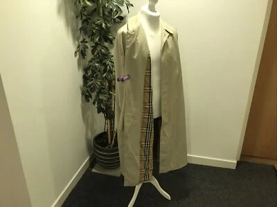 £65 • Buy Burberry Camden Car Coat Rain Trench Khaki Cotton Nova Check Size 54 Reg Men's.