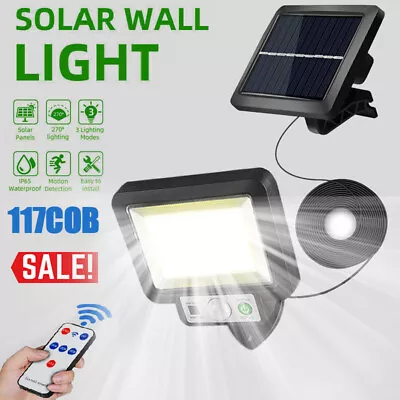 Solar Security Lights Outdoor 5 Head 7000K 3000LM LED Motion Sensor Waterproof • $13.99