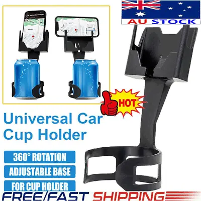 2in1 Car Phone Cup Holder Stand Cradle Adjustable 360 Degree Cell Phone Mount M1 • $9.96