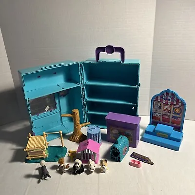 Vintage 1992 Kenner Littlest Pet Shop PET STORE PLAYSET Carry Case + Animals Lot • $19.99