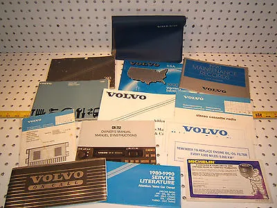 Volvo 1990 240DL Owners's OEM 1 Set Of 13 Manuals/ Papers Volvo Blue OEM 1 Pouch • $228